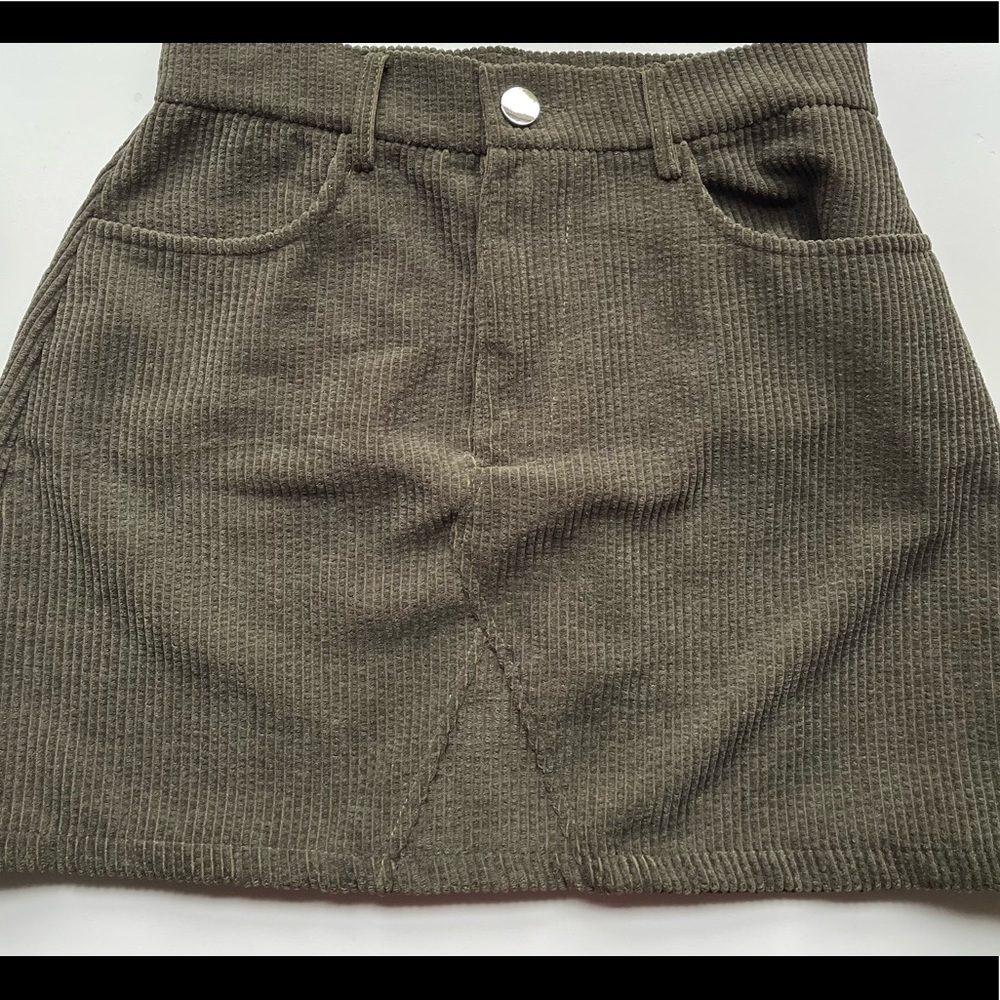 Small army green corduroy skirt that has never been worn!